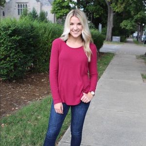 Red long sleeve shirt